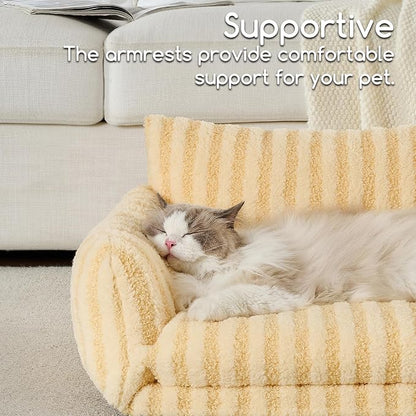 Hollypet Cat Bed Fluffy Plush Mutifuctional Double-Layer Soft Pet Couch - Image 4