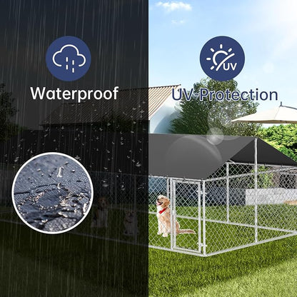 Outdoor Dog Enclosure Heavy Duty Dog Kennel House Mesh Dog Big Cage Pet Kennel - Image 4