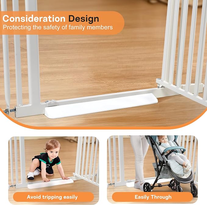 71“ Extra Tall Cat Gate for Doorway: 33.4-37.4” Wide Pet Gate, Auto Close/One - Image 7
