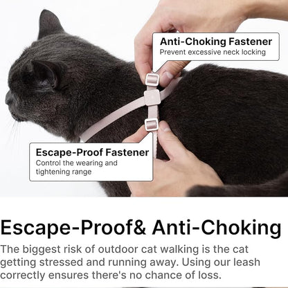 Cat Harness and Leash 2-in-1, Escape Proof Anti-Chocking Harness Adjustable - Image 3