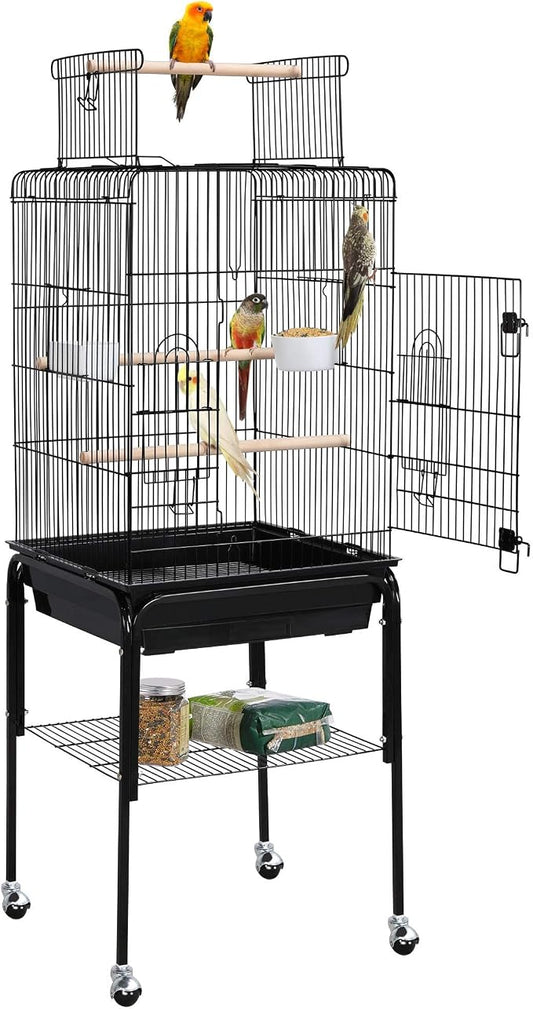 Yaheetech Open Top Rolling Parrot Bird Cage by Yaheetech