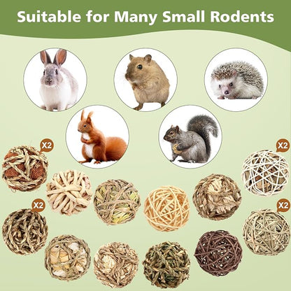Bunny Chew Grass Balls, Rolling Chew Toys - Image 6