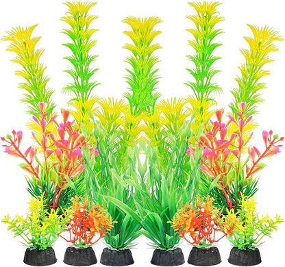 AQUANEAT Artificial Fish Tank Plants, Aquarium Decorations by Aquaneat