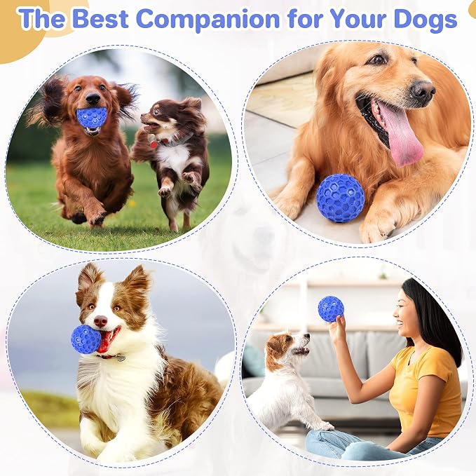 Tough Squeaky Dog Balls Puppy Toys, Interactive Dog Toys - Image 5