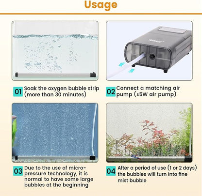 hygger Aquarium Bubble Strip, Nano Air Bubble Curtain Wall Aquarium Air Stone - Image 5