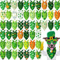 Abbylike 50 Pcs St Patrick's Day Dog Bandanas Bulk Green Shamrocks Bandanas by Abbylike