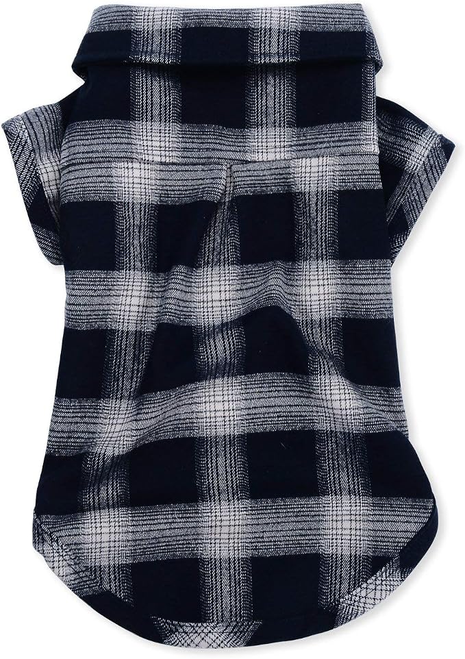Koneseve Dog Shirt, Plaid Polo Clothes, Cat Puppy Grid Adorable Wearing Stylish - Image 2
