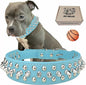TEEMERRYCA Adjustable Microfiber Leather Spiked Studded Dog Collars by TEEMERRYCA