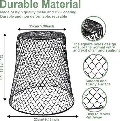 10 Pcs 9"×9" Chicken Wire Plant Protectors from Animals, Plant Cage Garden - Image 2