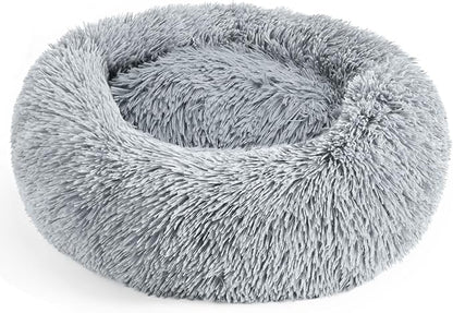 28in Large Dog Bed, Medium Size Dog and Cats, Calming Donut Bed by Hoewina