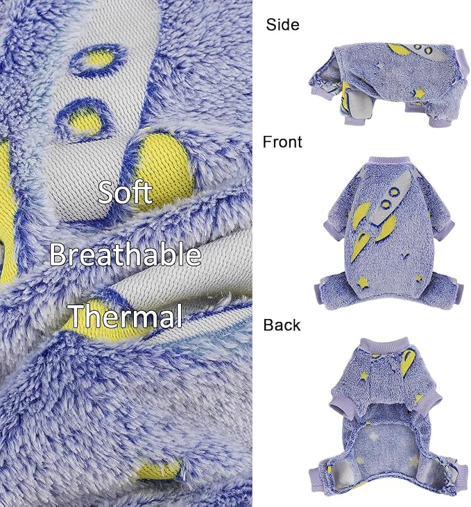 Dog Pajamas Pjs Small, Fall Winter Fleece Sweater Cute Extra Small Puppy - Image 6
