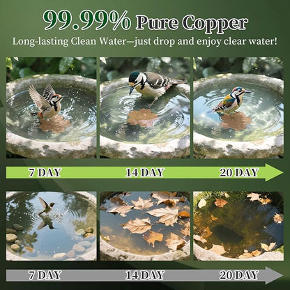 99.99% Pure Copper Bird Bath Disk, 2 Pack Triple-Point Support Design Lower - Image 2