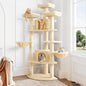 Allewie 73in Fan-Shaped Space-Saving Corner Cat Tower/Multi-Level Tall Cat Tree by Allewie