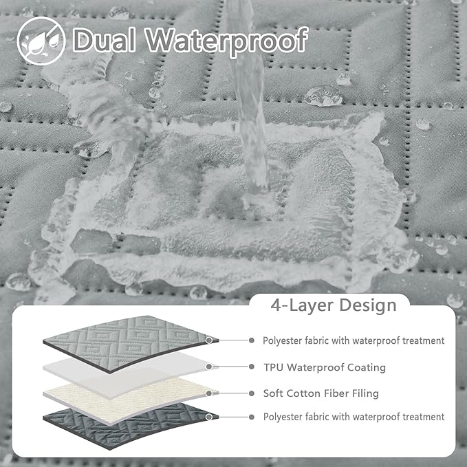 hyha Waterproof Dog Blanket, Soft Pet Bed Cover, Waterproof Sofa Couch Cover - Image 2