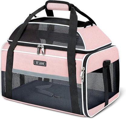 Lekereise Top-Expandable Pet Carrier 18x11x11Inch Delta American United Airline by Lekereise
