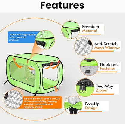 Beatrice Home Fashions Portable, Collapsible, Pop Up Kennel Travel Cat and Dog - Image 4