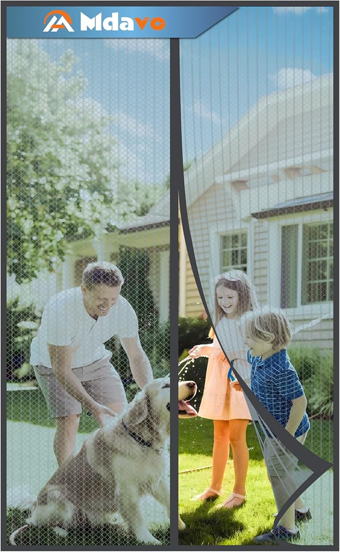 Mesh Screen with Magnetic Closure-Keeps Bugs Out Let Breeze in, Heavy Duty by Welcometobuy
