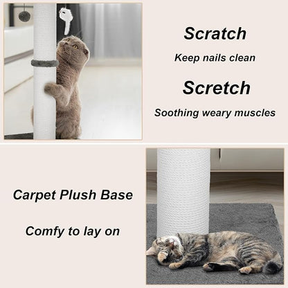 Cat Scratching Post 34 Inches Heavy Duty and Thicker Cat Scratching Post Cotton - Image 7
