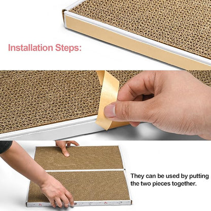 Cat Scratcher Cardboard with Box Durable Corrugate Scratching Kitty Sofa Lounge - Image 4