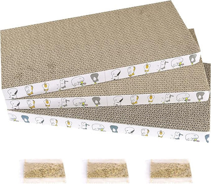 PatiencET Cat Scratcher Cardboard 3 PCS Cat Scratch Pad Reversible Scratcher by patiencET