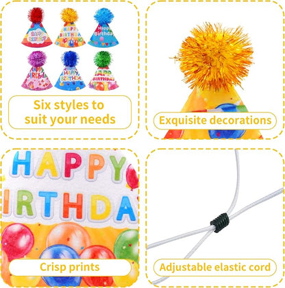 6pcs/Pack Dog Birthday Hats Party Hats - Image 3
