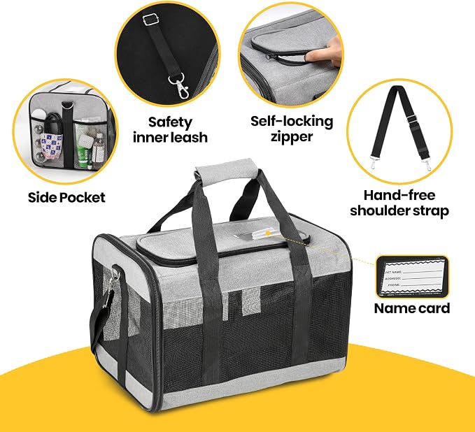Cat Carrier Airline Approved, Soft-Sided Dog Carrier - Image 5