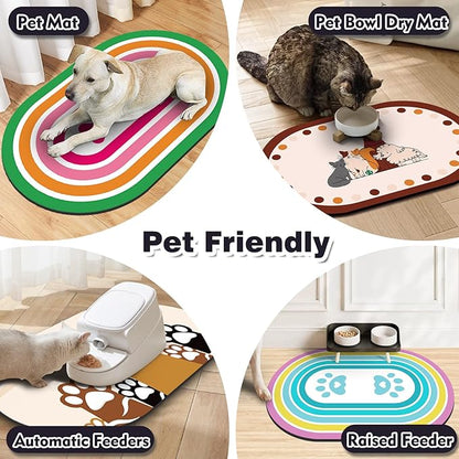 Pet Feeding Mat – 20''x12'' Absorbent Dog Food Mat, Pet Water Mats Protect Floor - Image 6