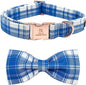 Lionheart glory Dog Collar, Boy Dog Collar Bowtie Blue Adjustable Dog Bowtie by LionheartGlory