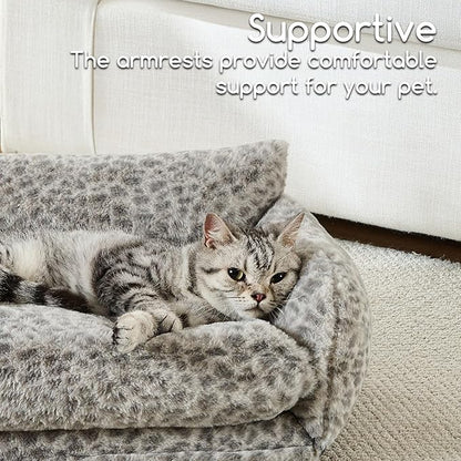Hollypet Cat Bed Fluffy Plush Mutifuctional Double-Layer Soft Pet Couch - Image 4