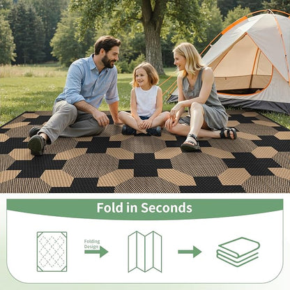GENIMO Outdoor Rug for Patio Clearance, Lightweight Waterproof RV Camping Mat - Image 6