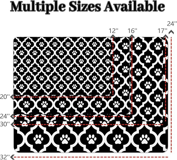 Dog Food Mat 12X20 Inch Pet Feeding Absorbent Mats - Image 4