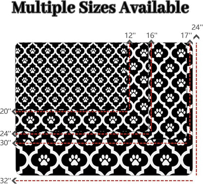 Dog Food Mat 24X32 Inch Pet Feeding Absorbent Mats - Image 4