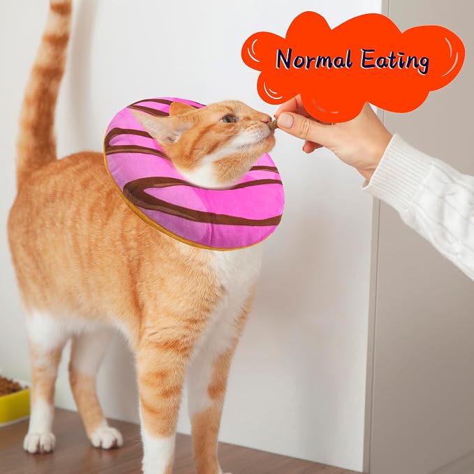 Cat Cone Collar Soft, Adjustable Cat Recovery Collars to Stop Licking, Cute - Image 4