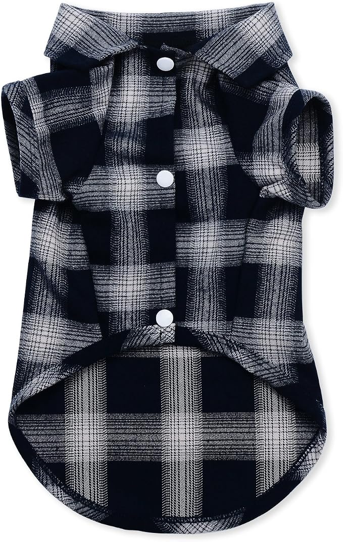 Koneseve Dog Shirt, Pet Plaid Clothes Shirt T-Shirt Sweater Matching Breathable by Koneseve