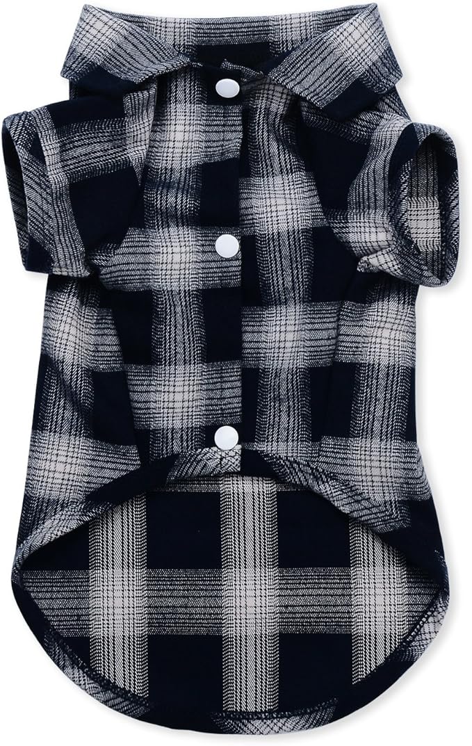 Koneseve Dog Shirt, Pet Plaid Clothes Shirt T-Shirt Sweater Matching Breathable by Koneseve