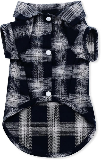 Koneseve Dog Shirt Pet Plaid Clothes T-Shirt Sweater Breathable by Koneseve
