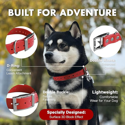 4.2FT Dog Collar and Leash Set, PVC Waterproof Adjustable Odor Proof Pet - Image 4