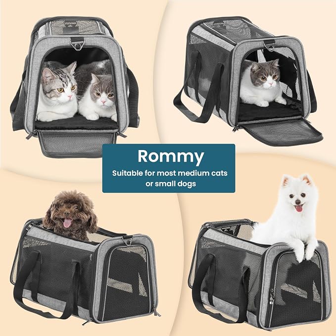 19 x 12 x 12 Large Cat Car Carrier – Roomy Escape-Proof Cat Car Seat - Image 8