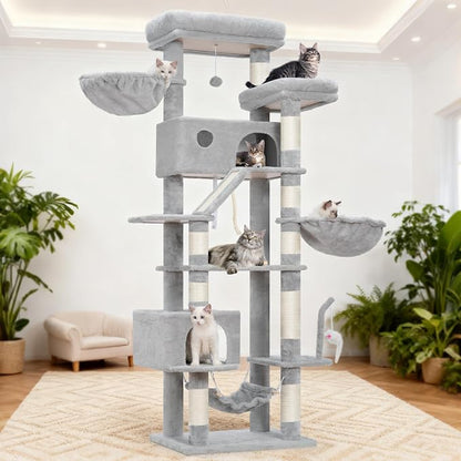 Cat Tree for Large Cats, 78.7" Tall Cat Tower for Indoor Cats Multiple Cats - Image 9