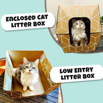 Tallest Disposable Cat Litter Box 15 Trays 2 Trays Litter Box Low Entry - Image 8