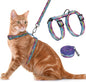 Cat Harness and Leash Set, Adjustable Kitten Harness Escape Proof Cats Harness by Seyezo