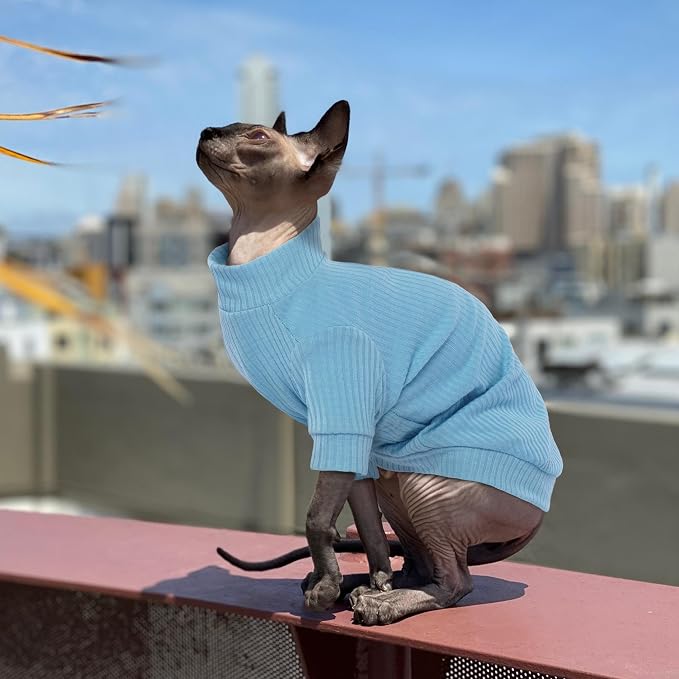 PUMYPOREITY Cat Clothes: Stretchy Shirt, Sweater - Image 5