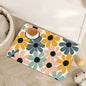Abstract Daisy Flower Dog Food Mat by Unknown