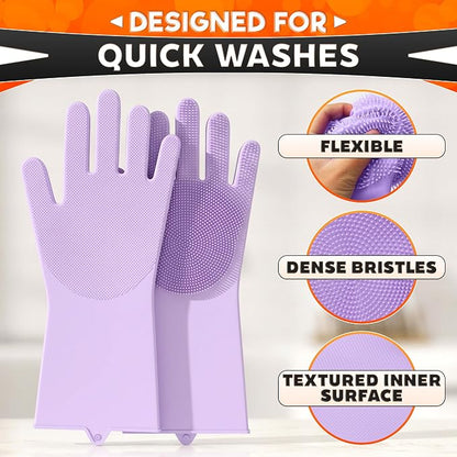 Cat & Dog Washing Gloves for Bathing – 2-in-1 Design Dog Scrubbing Gloves for - Image 4