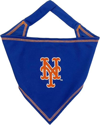Pets First MLB New York Mets TIE Bandana, Large/X-Large. Dog Bandana Scarf Bib by PETSFIRST