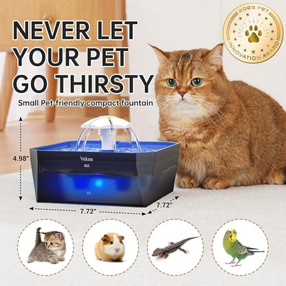 Veken Small Pet-Friendly Cat Water Fountain - Image 2