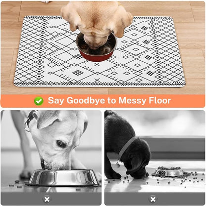 Absorbent Pet Dog Bowl Mat for Food and Water, Pet Cat Food Feeding Mat - Image 3