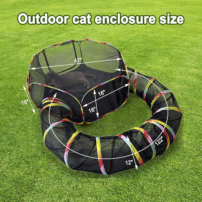 CLKHOWL Outdoor Cat Enclosure, Portable Cat Tents - Image 2