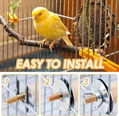 Bird Cage Sticks Wooden Parakeet Perches Cockatiel Cage Wooden Sticks Parrot - Image 6
