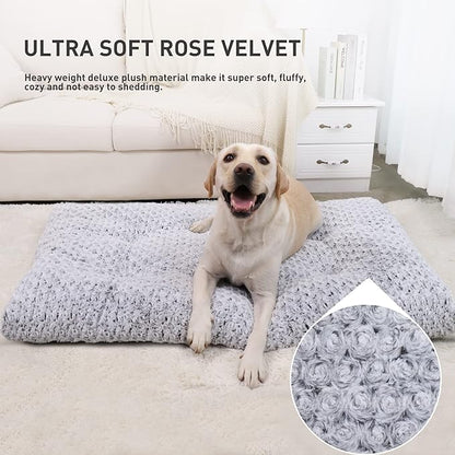 KSIIA Washable Dog Bed Deluxe Plush Dog Crate Pad Comfy Pet Bed Non-Slip Kennel - Image 2